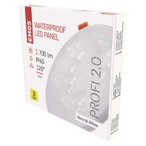 LED Einbauleuchte 185mm, rund, weiss, 19W neut.w. IP65