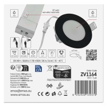 LED reflektor LORI črne barve, okrogel, 4,5W CCT