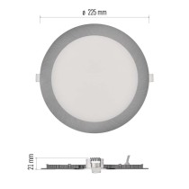 LED-valgusti NEXXO hõbedane, 22,5 cm, 18 W, soe/neutraalne valge