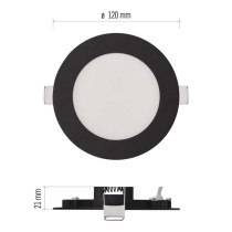 LED-Einbauleuchte NEXXO, rund, schwarz, 7W, mit Change CCT