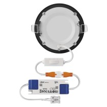 LED podhledové svítidlo NEXXO černé, 12 cm, 7 W, teplá/neutrální bílá