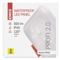 LED Einbauleuchte 75x75, quadr., weiss, 6W neutralweiss, IP65