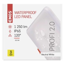 LED Einbauleuchte 155x155, quadr., weiss, 13,5W neutralw.,IP65