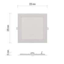 LED-Einbauleuchte NEXXO, quadratisch, weiß, 18W, neutralweiß