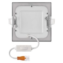 LED šviestuvas NEXXO sidabrinis, 12 x 12 cm, 7 W, šiltai / neutraliai baltas
