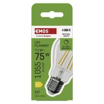 LED žárovka Filament A60 / E27 / 7,5 W (75 W) / 1 055 lm / neutrální bílá / stmívatelná