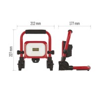LED-Strahler ACCO, wiederaufladbar, tragbar, 20 W kaltweiss