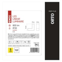 LED-Langfeldleuchte ORTO LCON 8W, neutralweiß