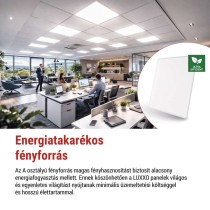 LED panel LUXXO 60 × 60 cm / 32 mm, 22 W, 4000 lm, süllyesztett, semleges fehér, IP21