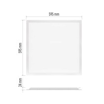 LED panel LEXXO 60 x 60 cm / 25 mm, 30 W, 4 200 lm, vestavný, neutrální bílá, IP44 / IP21