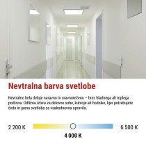 LED panel VEXXO 60 x 60 cm / 37 mm, 33 W, 4 100 lm, nadgradni, nevtralno bela, IP20 UGR