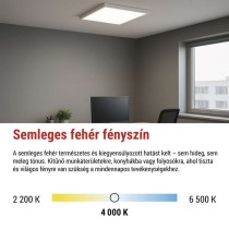 LED panel BAXXO 60 × 60 cm / 50 mm, 36 W, 4320 lm, falonkívüli, sem. fehér, UGR<19, IP21