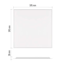 LED panel DIXXO backlit 60×60, čtvercový vestavný bílý, 36W neutr. b. UGR