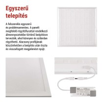 LED panel DIXXO beépíthető 36W 4000lm természetes fehér UGR