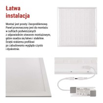 Panel LED DIXXO 60×60 36W IP20 neutralna biel UGR
