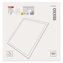 LED panel DIXXO backlit 60×60, kvadratni, vgradni, bel, 36W NW UGR