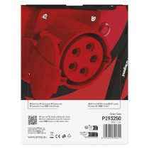 Venkovní prodlužovací kabel na bubnu 25 m / 3 zásuvky / černý / guma / 230V/400V / 1,5 mm2
