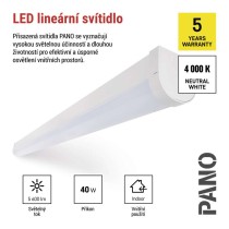 LED lineární svítidlo PANO 40W neutrální bílá