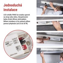 LED lineární svítidlo PANO 50W neutrální bílá