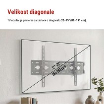 Nagibni stenski TV nosilec 32–75" (81–191 cm)