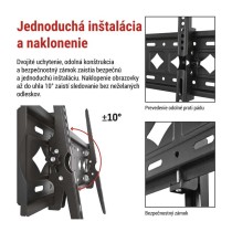 Naklápací nástenný TV držiak 32–75" (81–191 cm)