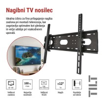 Nagibni stenski TV nosilec 42-85" (107–216 cm)