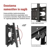 Nagibni stenski TV nosilec 42-85" (107–216 cm)
