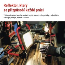 LED reflektor ACCO nabíjecí přenosný, 50W, studená bílá