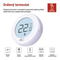 Pokojový manuální drátový termostat P5608