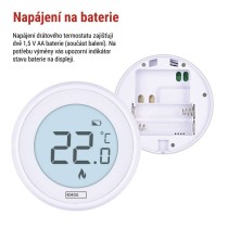 Pokojový manuální drátový termostat P5608