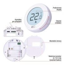 Pokojový manuální drátový termostat P5608