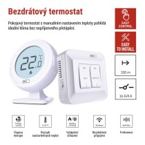 Pokojový manuální bezdrátový termostat P5618