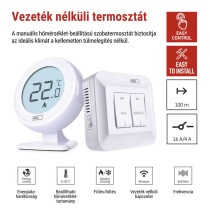 Manuális vezeték nélküli szobatermosztát P5618
