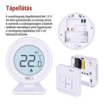 Manuális vezeték nélküli szobatermosztát P5618