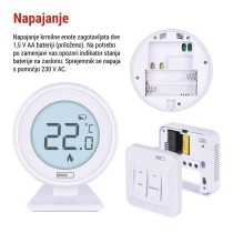 Sobni mehanski brezžični termostat P5618