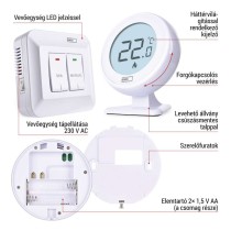 Manuális vezeték nélküli szobatermosztát P5618