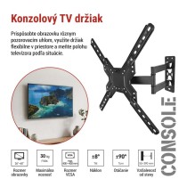 Konzolový nástenný TV držiak 26–60" (65–152 cm)