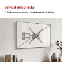 Konzolový nástenný TV držiak 26–60" (65–152 cm)