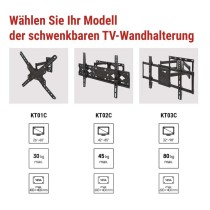 Konsolen-TV-Wandhalterung 26–60" (65–152 cm)