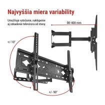 Konzolový nástenný TV držiak 42–85" (107–216 cm)