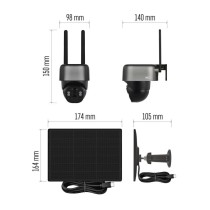 GoSmart Outdoor IP Kamera mit 4G LTE und Solarpanel IP-6100G HAWK, batteriebetrieben