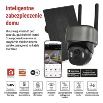 GoSmart Kamera zewnętrzna IP-1200G WASP z WiFi, akumulatorem i panelem solarnym
