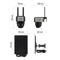 GoSmart Outdoor IP Kamera mit WiFi und Solarpanel IP-1200G WASP, batteriebetrieben