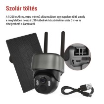 GoSmart Kültéri akkumulátoros kamera IP-1200G WASP wifivel és napelemmel