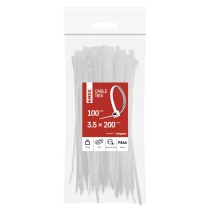 Kabelio rišiklis 200×3,5, balta, 100 vnt