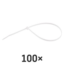 Kabelio rišiklis 300×3,5, balta, 100 vnt
