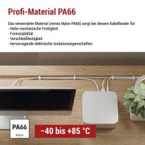Kabelbinder 300×3,5, weiss, 100 Stk