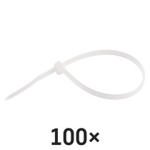 Kabelio rišiklis 200×4,8, balta, 100 vnt