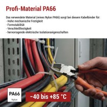 Kabelbinder 300×4,8, weiss, 100 Stk