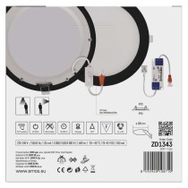 LED šviestuvas NEXXO juodas, 22,5 cm, 18 W, šiltai / neutraliai baltas
